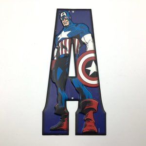 Open Road  Marvel Commics, tin Letter A, Cpt. america, 10"